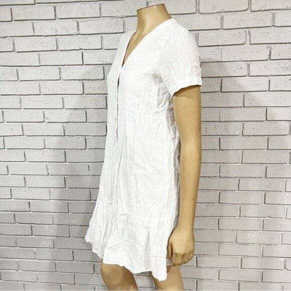 Vero Moda White Button Down Tea Dress - Size XS - Picture 4 of 7